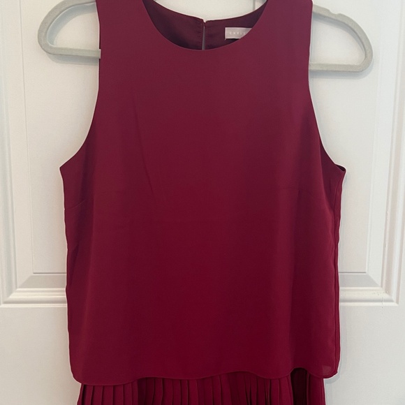 Burgundy/Wine Nordstrom Chelsea28 tank top with pleated bottom size XS - Picture 1 of 3
